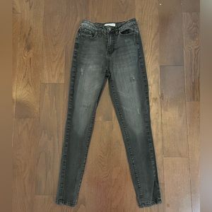 Black Distressed YMI Jeans